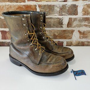 VTG USA SEARS TED WILLIAMS DISTRESSED SIR EDMOND HILLARY MOUNTAINEER BOOTS 10D